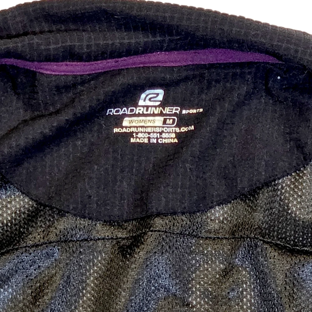 Road Runner Sports Ruffle Zip Running Jacket Black Reflective Athletic Medium - Picture 9 of 14